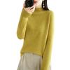Rollkragenpullover aus Wolle für Damen Herbst und Winter Schlicht und vielseitig Lockerer Pullover Unterziehshirt