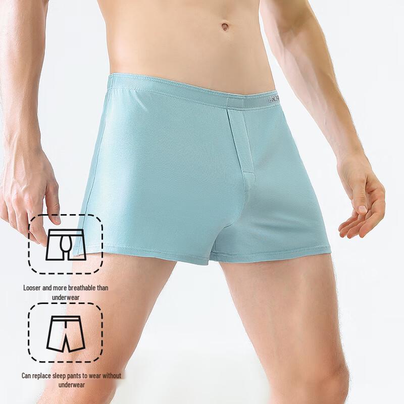 LANGSHA Men's Loose Cotton Boxer Briefs 3-Pack