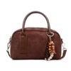 Vintage matte handbag women's 2025 new niche bowling pillow bag commuter shoulder messenger bag