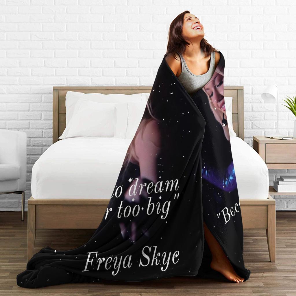Freya Skye Sänger Tour 2026 Decke Mehrere Größen Warm Gemütlich Flauschig Überwurfdecken für Couch Sofa und Bett