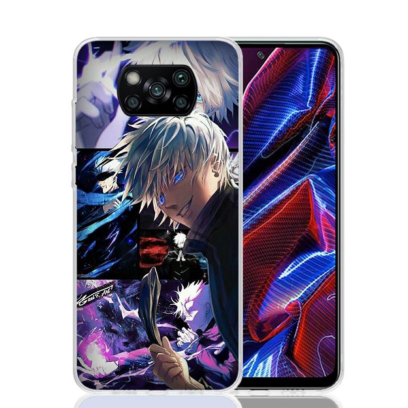 JujuKaisen Gojo Satoru Phone Case For Xiaomi Poco X7 X6 X5 Pro F7 Ultra Redmi 15C 15 13 13C 12 12C 10 10A 10C 9 9A 9C 9T Cover P
