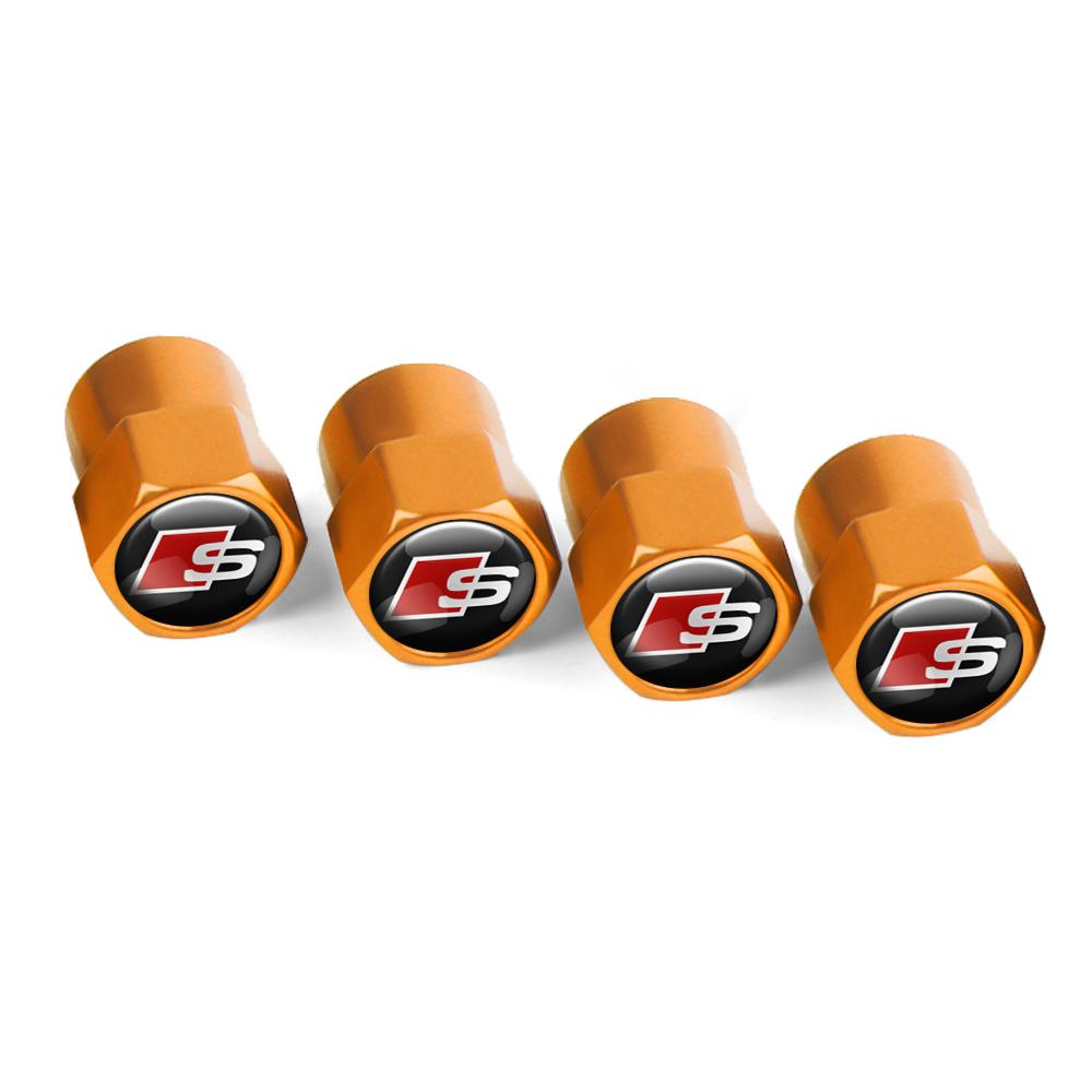 4Pcs Car Accessories 3D Metal Wheel Tire Valve Caps Auto Accessories For Audi S A4 B8 8P A3 A5 A6 C7 A1 A7 A8 Q2 Q3 Q5 Q7 Q8 TT