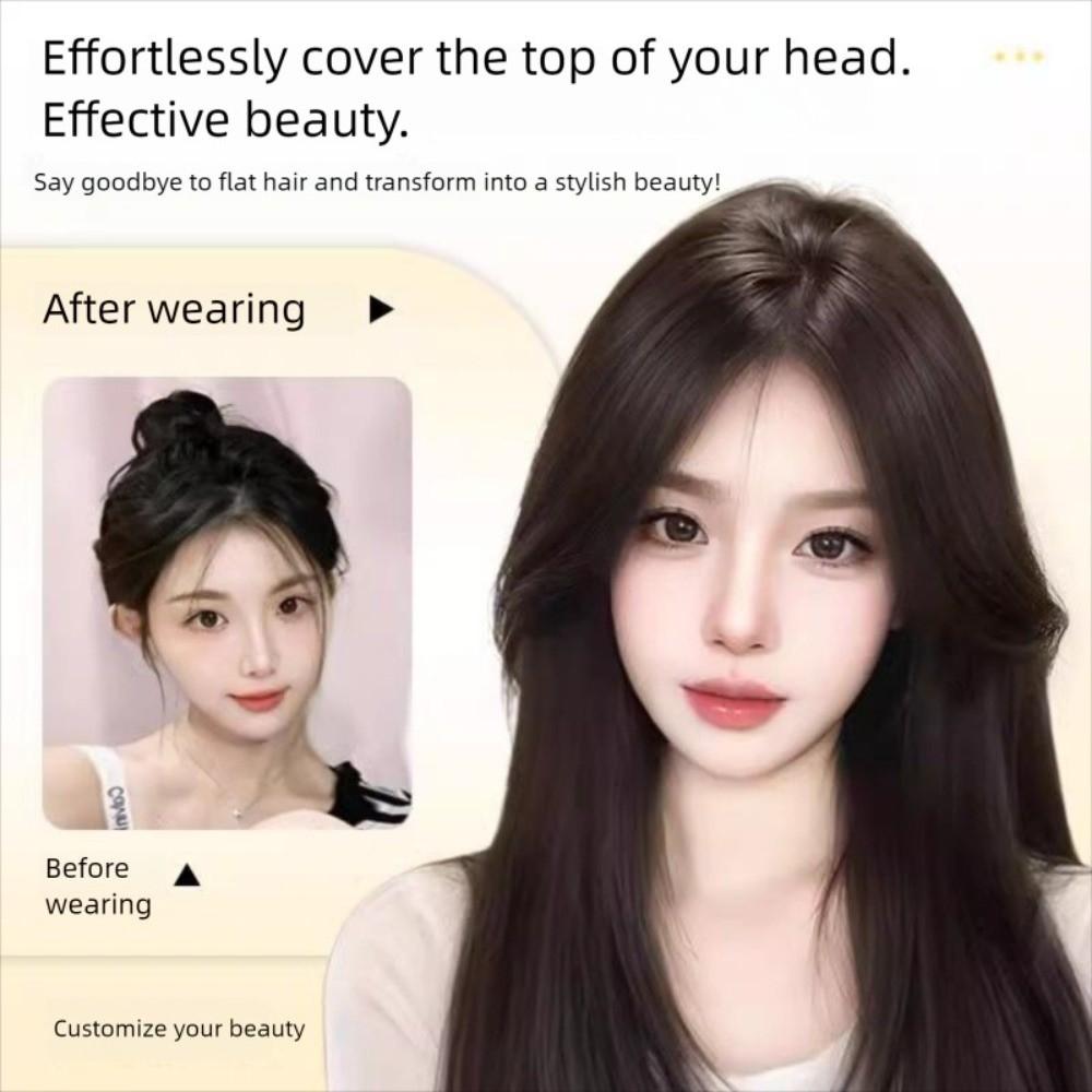 Clip In Hair Toppers Wigs with Bangs Hair Extension Fringe Hair Pieces  Hair Loss