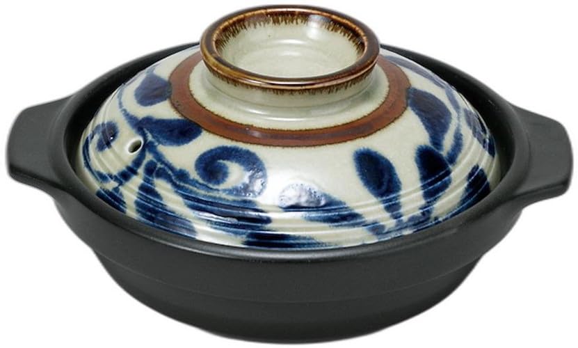 

Ruri Karakusa Earthenware Pot x x Earthenware Pot Setomonohonpo 5.5-inch [19.7 16.7 9.5cm 420cc]