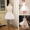Weißer Krinoline-Rock Kurz Blumenkleid Accessoires Hochzeitsaccessoires Unterrock Kinder