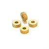 10/20PCs 6mm Stainless Steel Beads Goldenflat Round Plaid Pattern Spacer Beads For Jewelry Making Diy Bracelet Necklace Findings