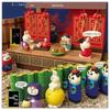 Mid-Autumn Festival Mooncake Box with Cat & Rabbit Resin Ornaments