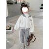 2025 Hooded Fleece Cardigan Set for Girls - Cozy Autumn/Winter Fashion