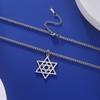 Collana Ace Acciaio Inossidabile Esagono Croce Protettivo Religioso Design Catena Oro per Uomo
