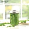 KEMORELA 2/4PCS Wide Mouth Glass Mason Jars with Lids - 470ML for Canning Pickling Juice Jam Jelly Reusable Dishwasher Safe