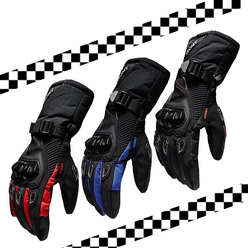 Motocyklové rukavice 100% Vodotěsné Větruodolné Zimní teplé Guantes Moto Luvas Dotyková obrazovka Motosiklet Eldiveni Ochranné
