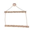 Large Bird Cage Swing Natural Wooden Safe Hanging Birds Standing Chewing Toy for Parrots