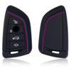 Silicone Car Remote Key Case Cover Shell For BMW X1 X3 X4 X5 X6 F15 F16 G30 3 5 7 Series G11 F48 Accessories Keychain