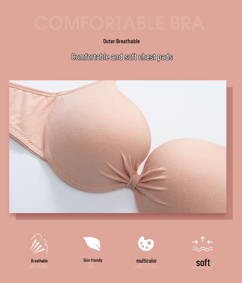 Women's Comfortable Cotton Push-Up Bra with Underwire and Adjustable Fit