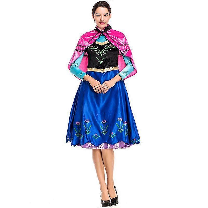 Cosplay Anime Costume Fairy Tale Dress Stage Costume Halloween Costume Princess Anna Ice Princess Costume