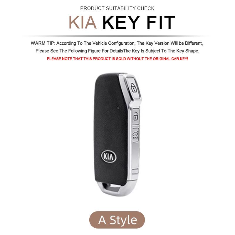 Alloy Leather Car Key Case Cover For Kia Ray 2023 Sportage 2022 K7 2020 Cadenza 2020 Sorento 4 Soul Telluride K3 Cerato 2020 gbnkr30