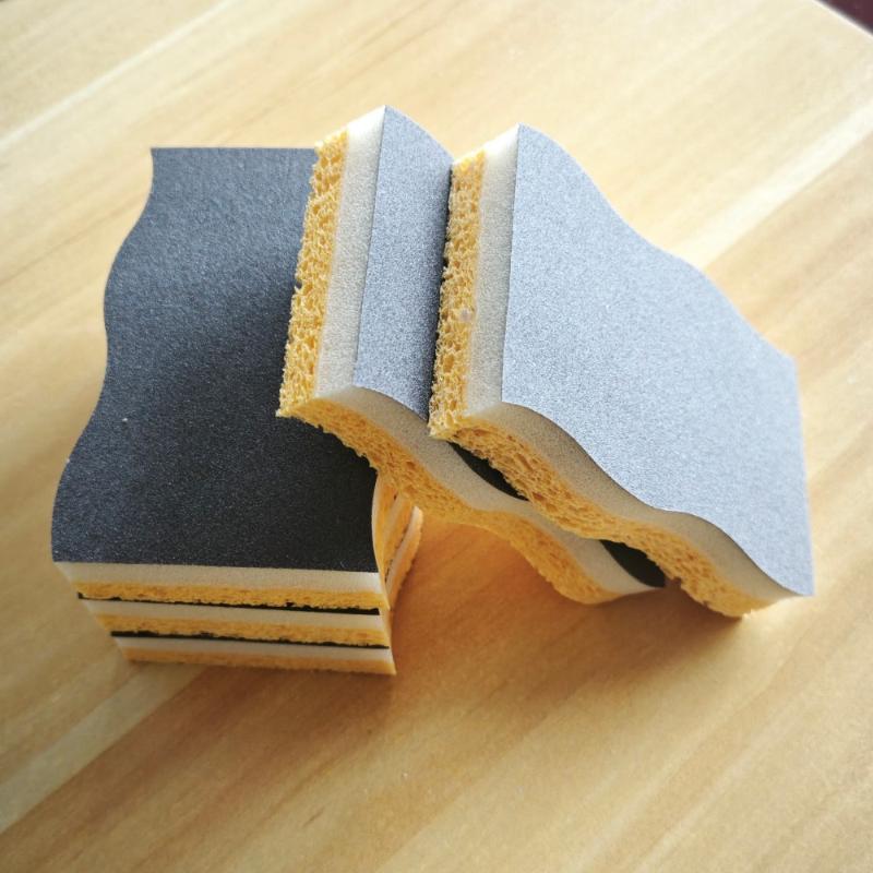 2/6/12 ks Čisticí drátěnka z bavlny z dřevní buničiny Houba na mytí nádobí Drátěnka Houbičky Čisticí houbička Oboustranná čisticí houbička