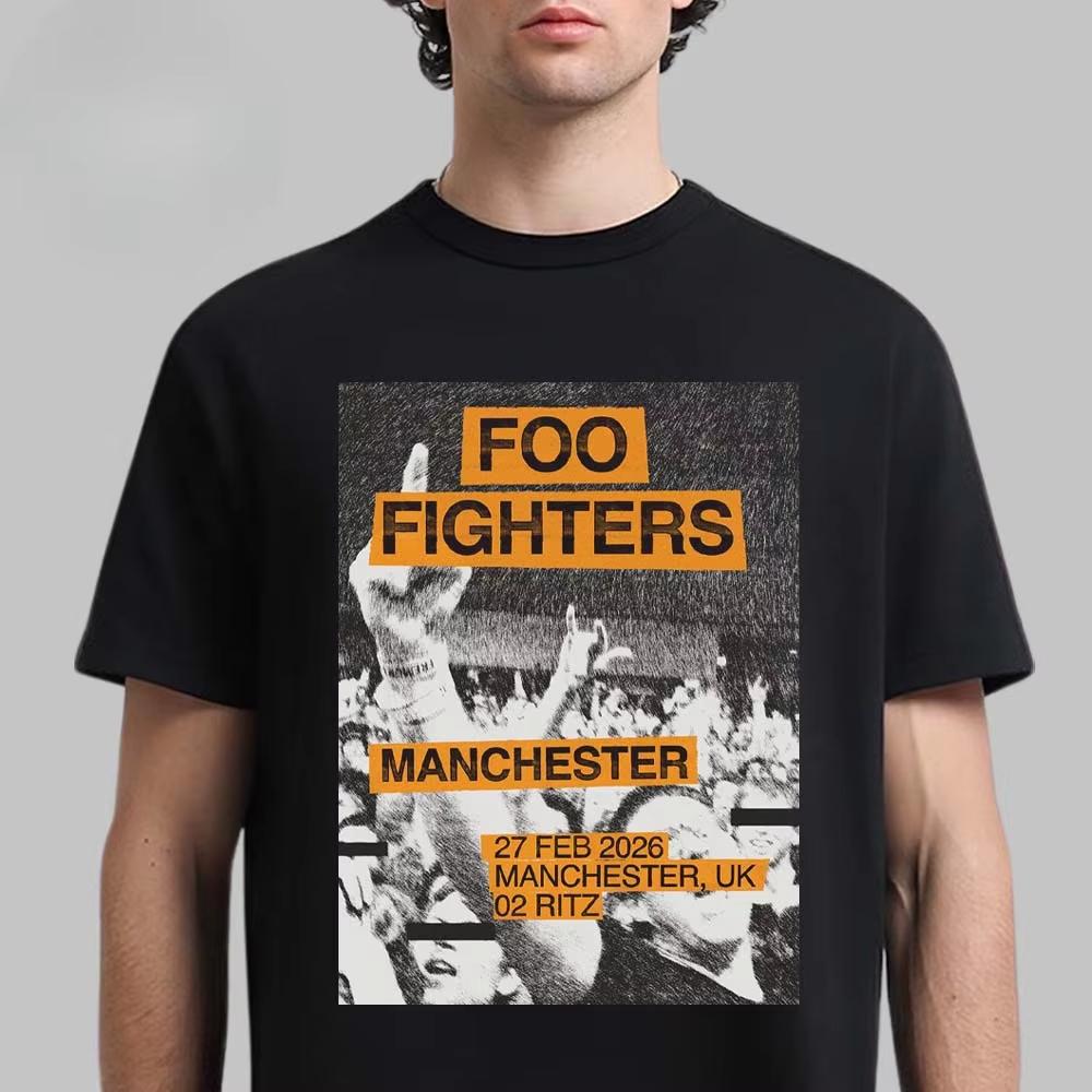 2026 Retro Foo Fighters Cotton Band Shirt Unisex Summer Short Sleeve Fashion Brand Tee Luxury Casual Vintage Tshirt Ins Y2k