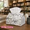 1pc, 2d Flat Printing, Tissue Box Shark Illustration Collection Patterns Printed Tissue Box, Suitable for Napkin Storage In Cars, Kitchens, and Restau