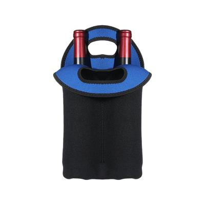 Insulated Double Bottle Wine Holder Neoprene Protective Sleeve For Safely Transporting 2 Bottles