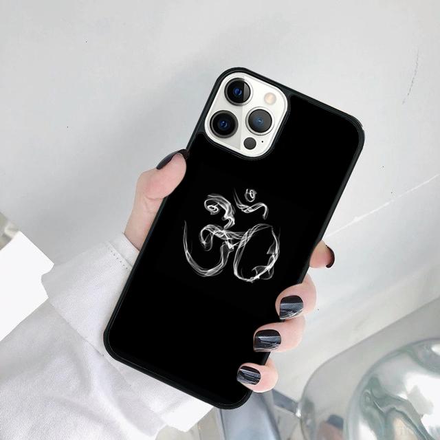 Aum Om Yoga Symbol Hindu Fitness Phone Case Cover For iPhone 17 Air 15 16 14 12 11 13 Pro MAX Plus coque