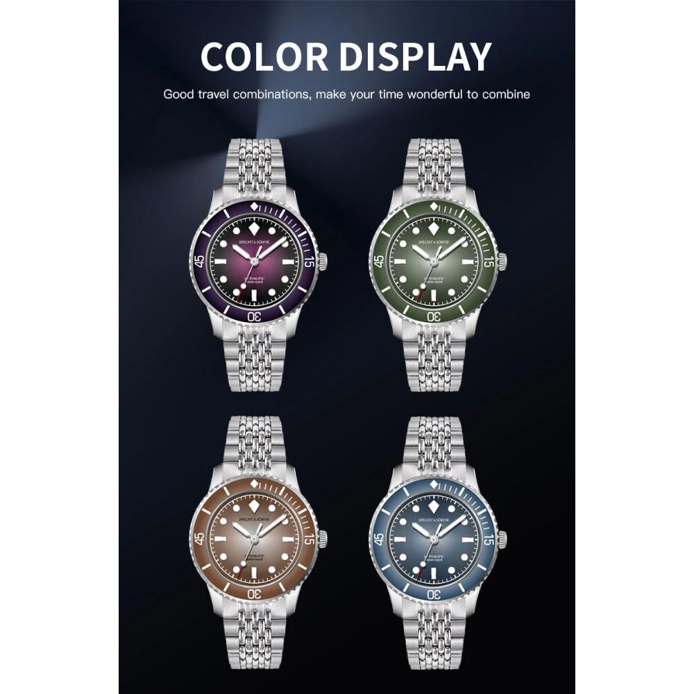 2026 New Specht & Söhne Dive Watch Miyota 8215 Mechanical Watches Bubble Domed Sapphire Crystal BGW9 Luminous 200M Waterproof