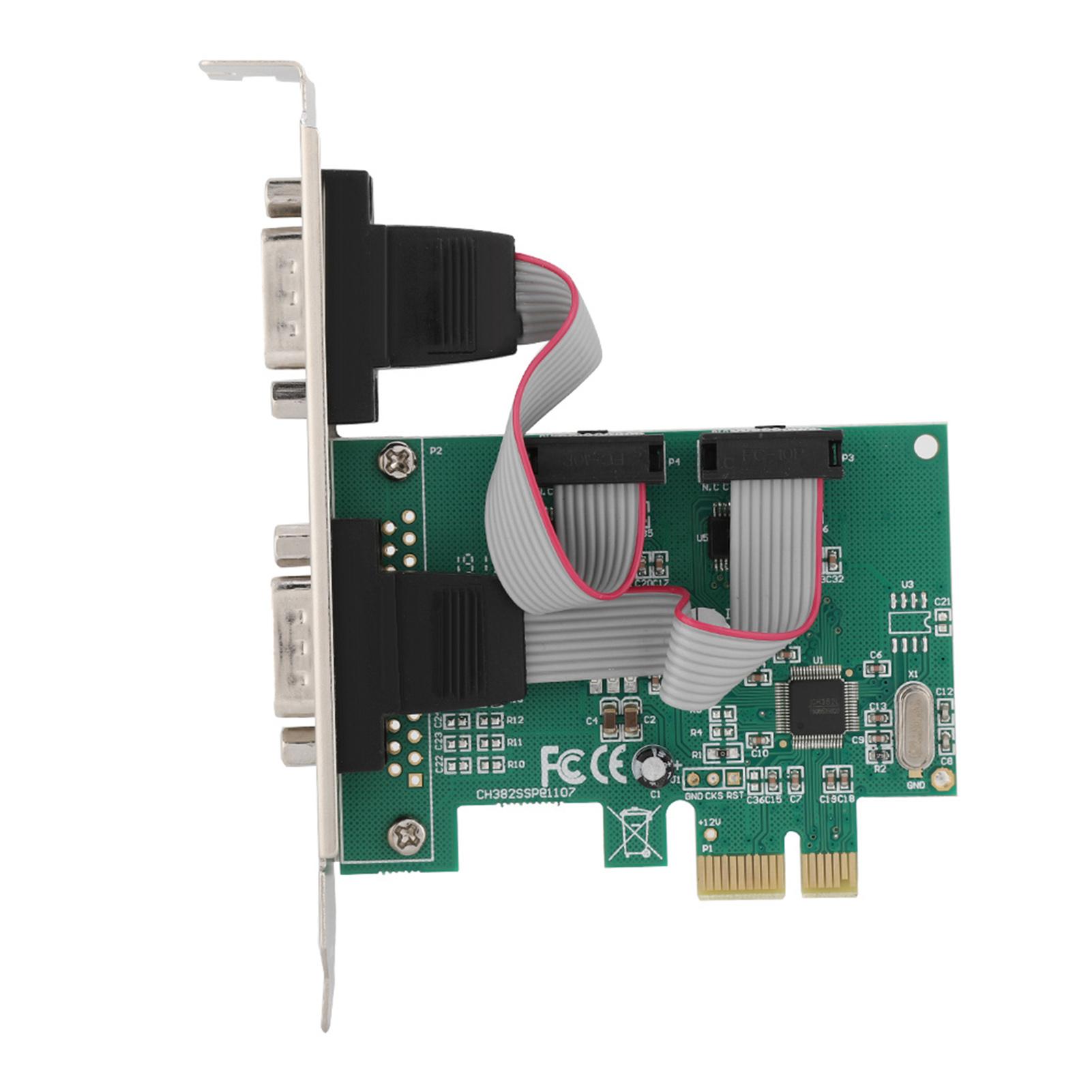 

2 Port 2*RS 232 Serial Port COM to PCI E PCI Express Card Adapter Converter