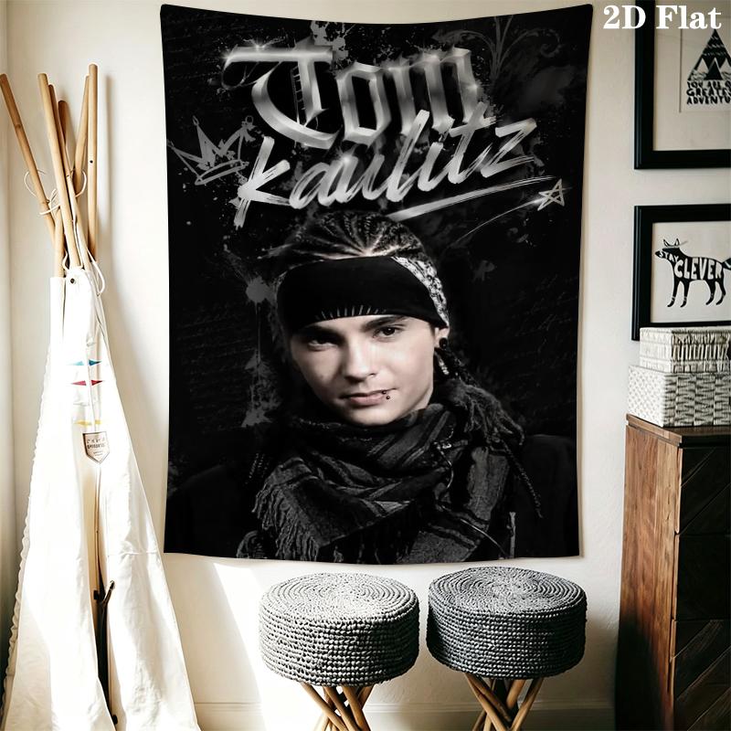 Tom Kaulitz Wall Tapestry Aesthetic Wall Hanging Printed Fabric Blanket Decorative Tapestries for Bedroom Living Room Home Decor