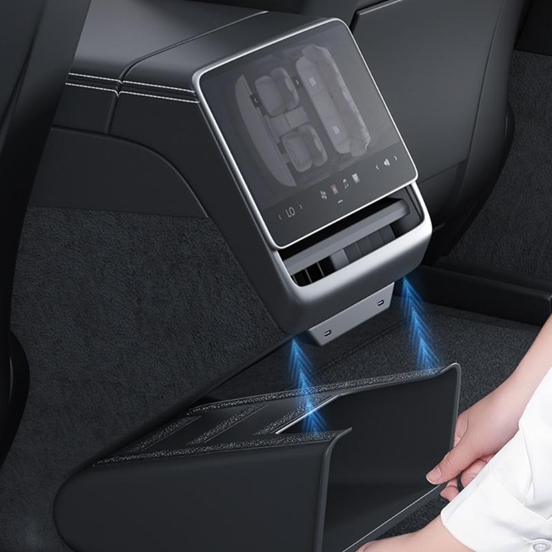 Double Purpose Auto Trash Can & Storage Box Secure Magnetic Mounting ABS Plastic Small Rear Seat Accessory for ModelY/3