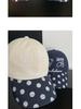 Korean Embroidery Rilakkuma Polka Dot Baseball Cap: Women's Spring/Autumn Fashion, Versatile Duckbill Hat for Slimming Face.