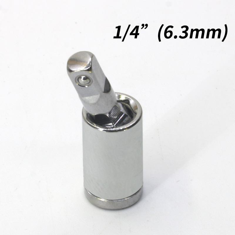 Sada univerzálního kloubu 1/4" 3/8" 1/2" Úhlová ráčna s otočnou hlavou o 360° Adaptér pro prodloužení tyče Adaptér Nářadí s ohýbatelným adaptérem
