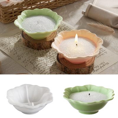 Flexibel Silikon Lotusljushållarform Hemmaaccessoar för Kreativa Projekt och Hemdekoration Daglig Casual Användning