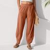 Fashion Trend Women's Solid Color Pocket Casual Cropped Pants