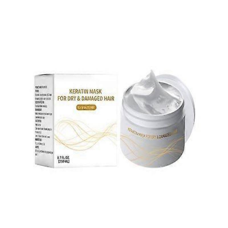 Masque capillaire à la kératine,Traitement capillaire à la kératine Masque capillaire pour cheveux secs et abîmés,Réparation profonde de la racine des cheveux abîmés,Masque capillaire hydratant naturel