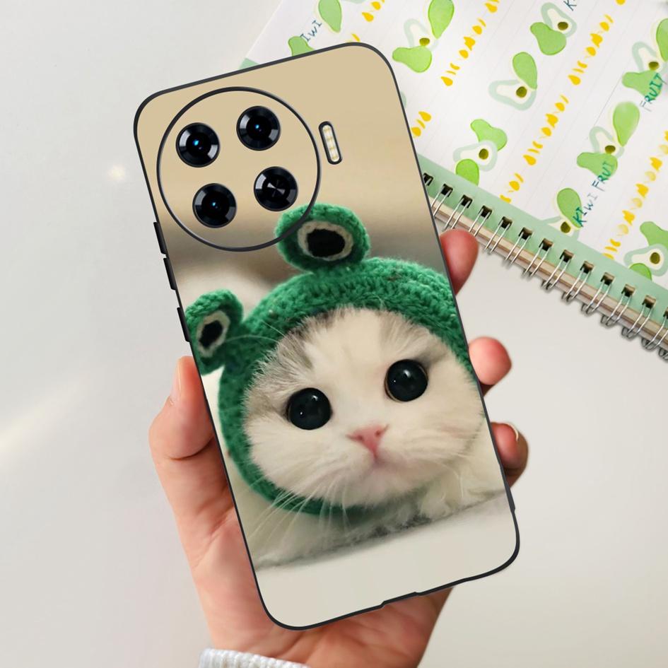 Für Tecno Spark 20 Pro+ KJ7 Hülle 2024 Süßes Herz Dinosaurier Cartoon Stoßfest Weiche Hülle Für Tecno Spark 20 Pro Plus Etui Funda