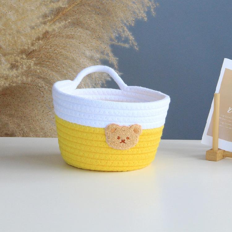 Small Woven Storage Baskets with Handles Basket for Kids Home Decor Toy Basket