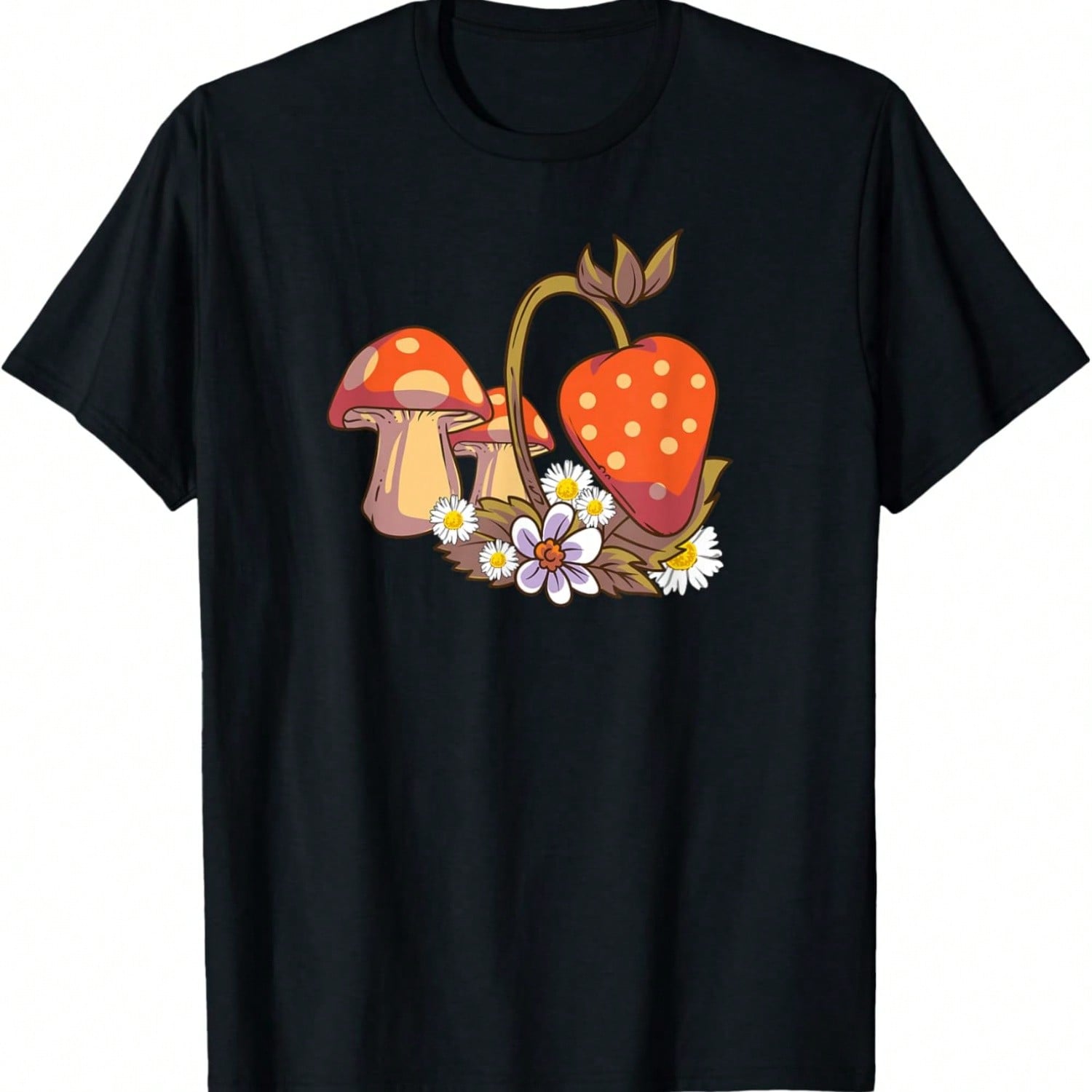Cottagecore Mushroom Hat Frog Drinking Boba Tea Cute Froggy T-Shirt S разноцветный
