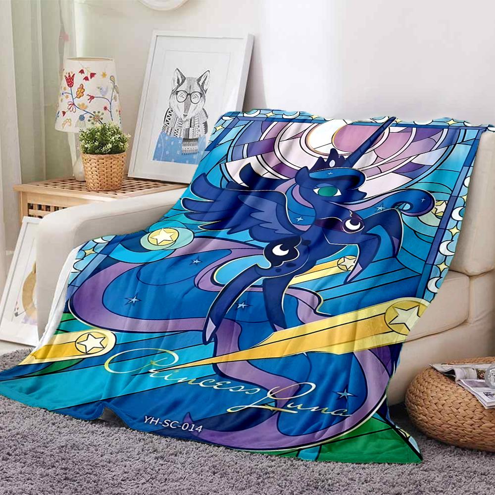 1Pc Princess Luna Glass Flannel Fleece Blanket Soft Warm Throw Blanket For Sofa Bed Couch Home Decor Travel Nap Blanket Xmas Gift Q1135