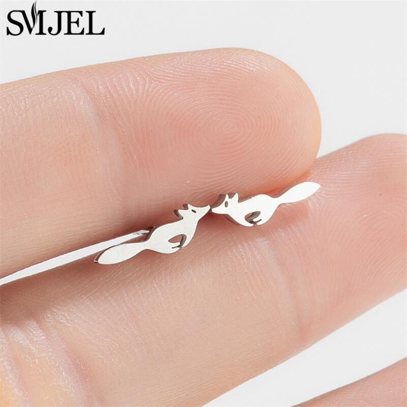 2026 Stainless Steel Geometric Stud Earrings for Women Star Sun Moon Earings Fashion Jewelry Angel Wing Ghost Ear Pendientes
