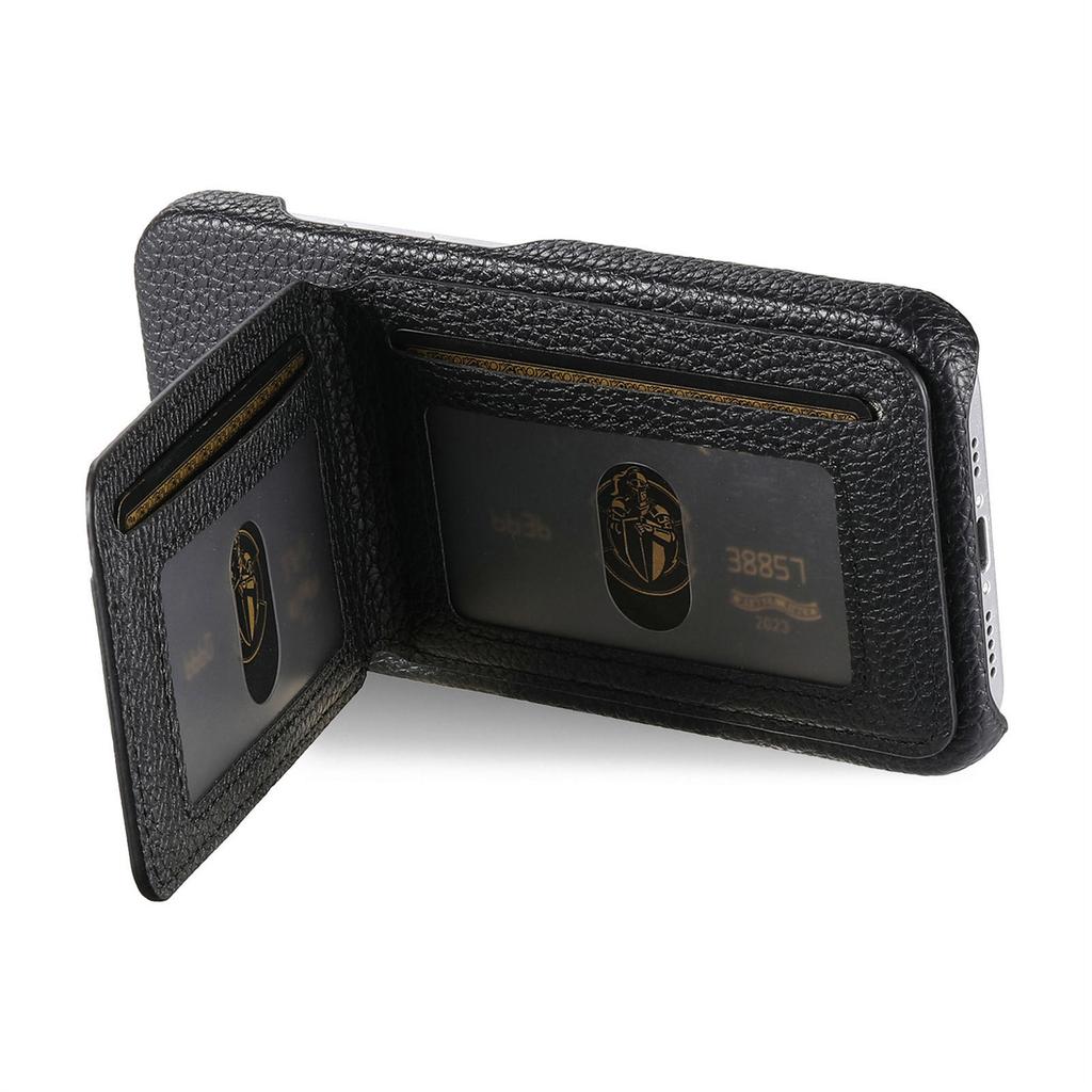 For Samsung Galaxy S25+ Case RFID Blocking Card Holder Litchi Texture Leather Back Cover