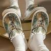 Forest Deer Pattern Cotton Slippers for Men and Women - Autumn/Winter Collection