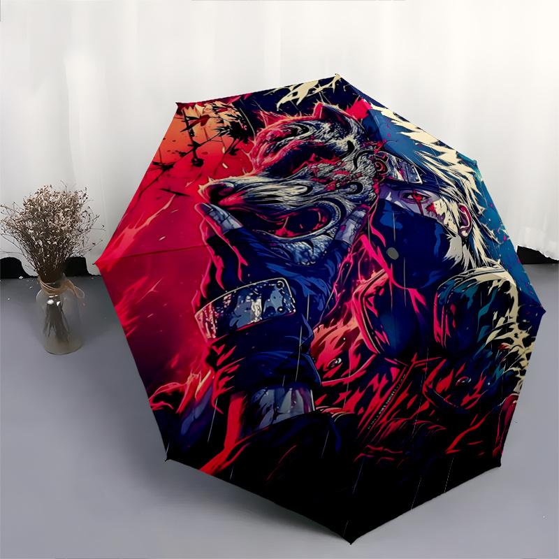 1pc Rogue Warrior Fashion Automatic Opening and Closing Cartoon Umbrella - Suitable for Various Occasions, Outdoor Activities, Lightweight and Du