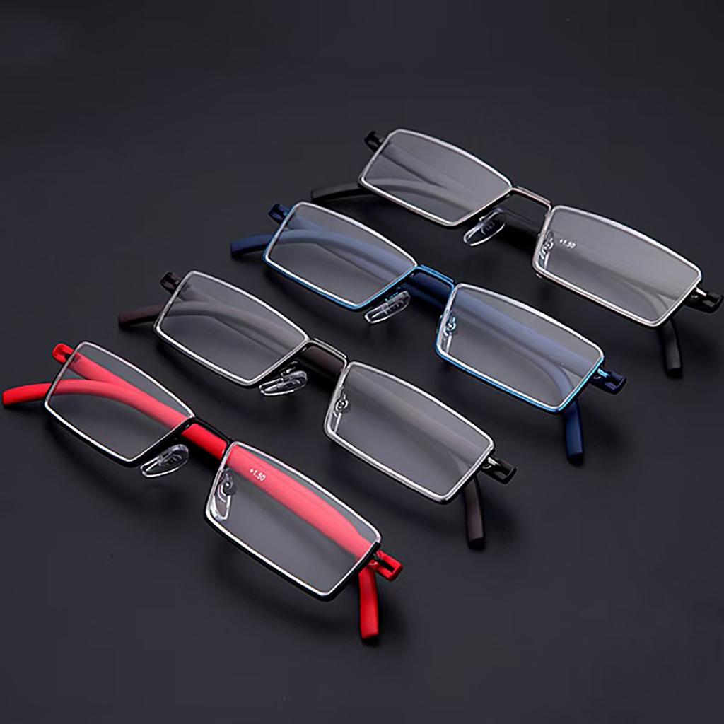 1pc Anti-Blue Light Reading Glasses Small Lightweight Half Frame Rectangle Clear Readers Computer Eyeglasses For Men Women