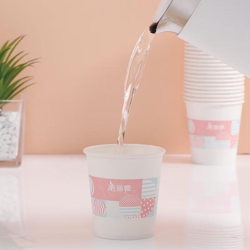 Meiliya Disposable Paper Cups (210ml, 100 Count)