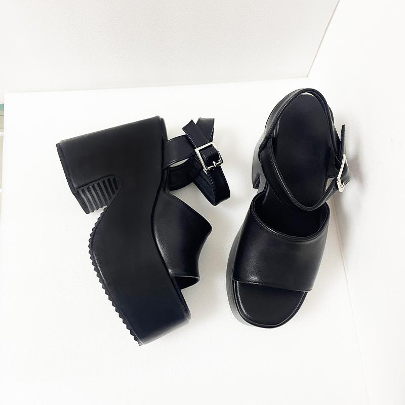 12cm New Style Popular Ultra-high Heel Waterproof Platform Women's Summer Outerwear Slippers Plus Size 34-43 Zapatos Mujer