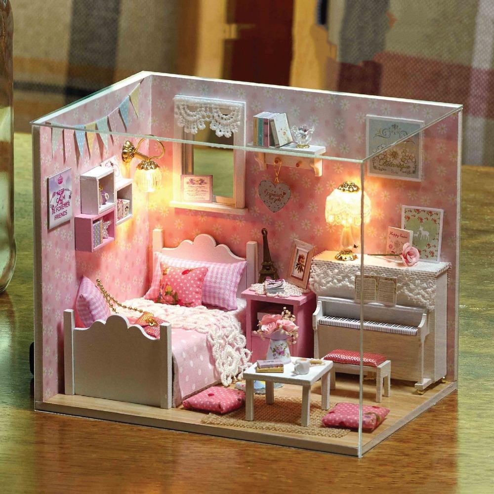 

Multicolor DIY Dollhouse Material Kit Princess Room Miniature Doll House Model Toy 1
