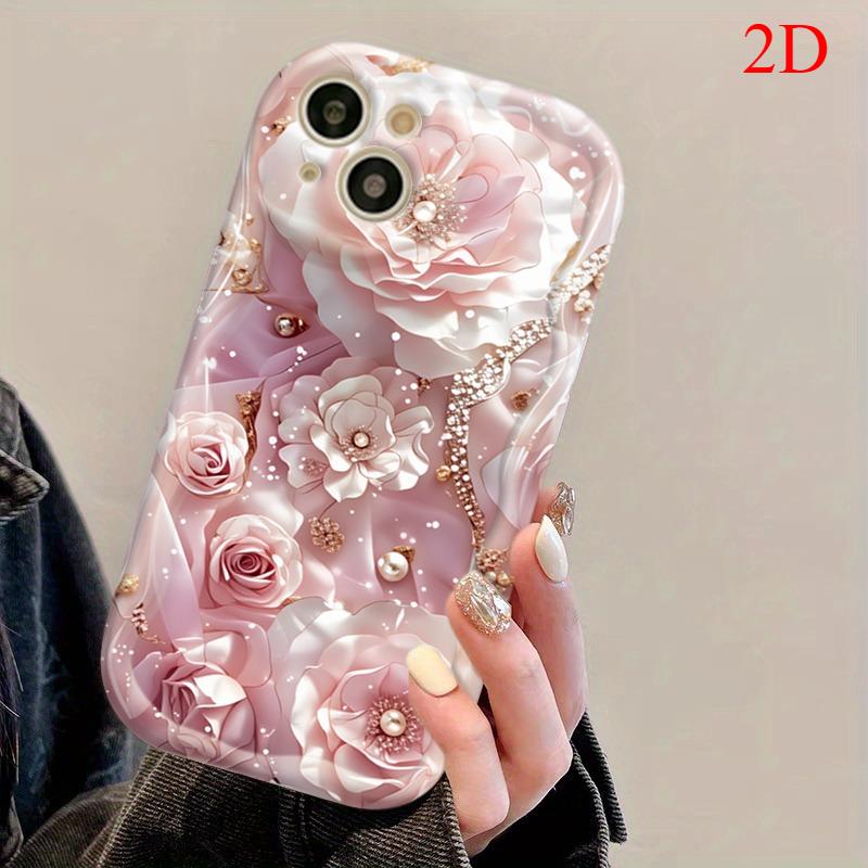 Phone Case For Samsung Galaxy S26 Ultra S25 S24 S22 S23 Plus FE A56 A55 A37 A36 A27 A26 A16 Pink Rose Flowers Cream Soft Cover
