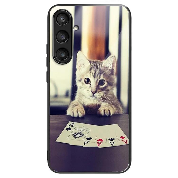

Чехол для телефона Samsung Galaxy S24+, закаленное стекло сзади + рамка из ТПУ