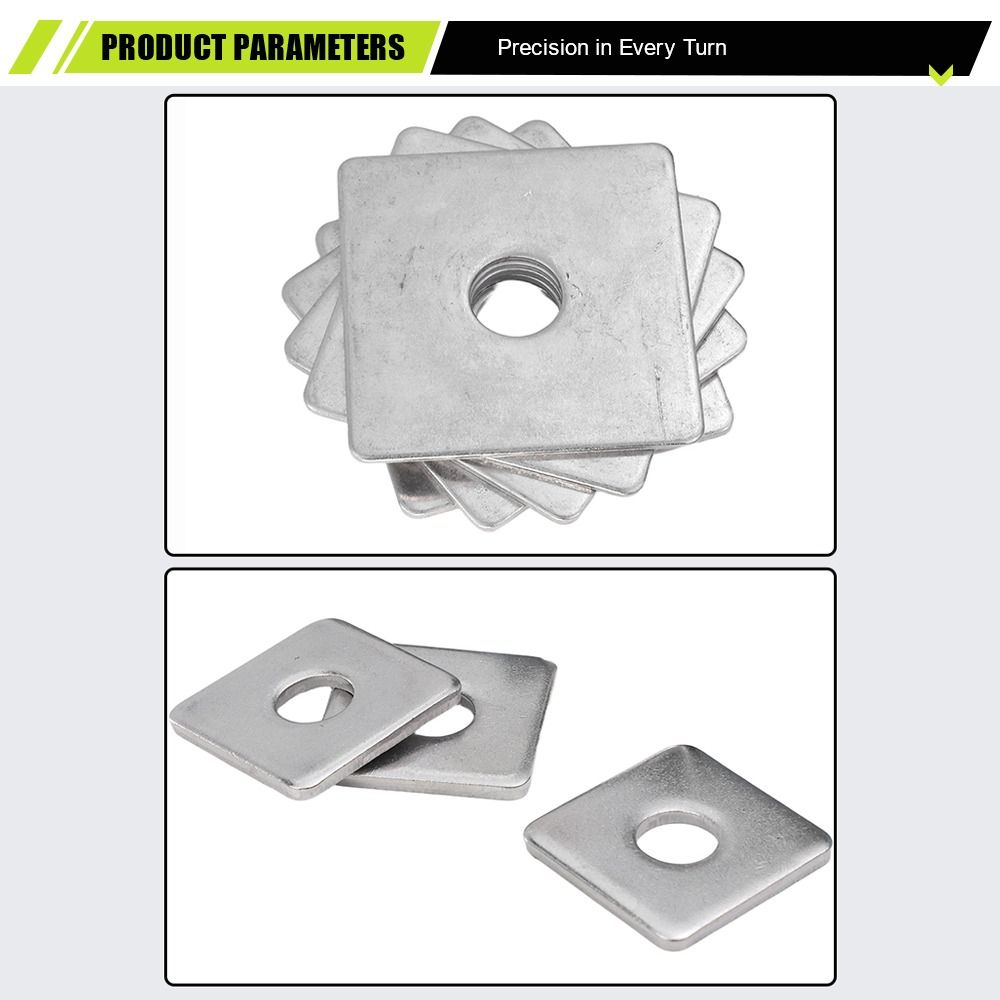 10Pcs M3-M20 Square Flat Washer Square Design Square Gasket  for Construction Machinery