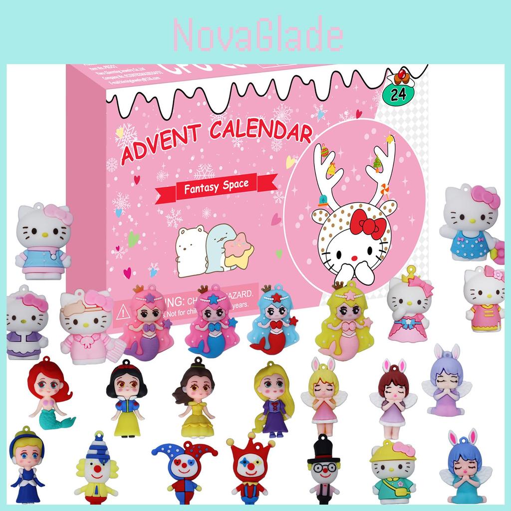 Adorable Pink Cartoon Princess Cat Blind Box Set With 24 Collectible Figures For Kids